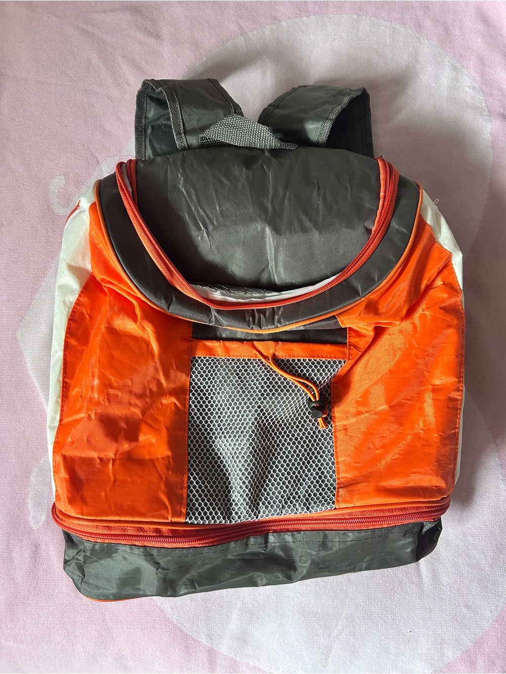 Orange and Gray Lightweight Thermal Backpack Gorpcore Casual Hiking